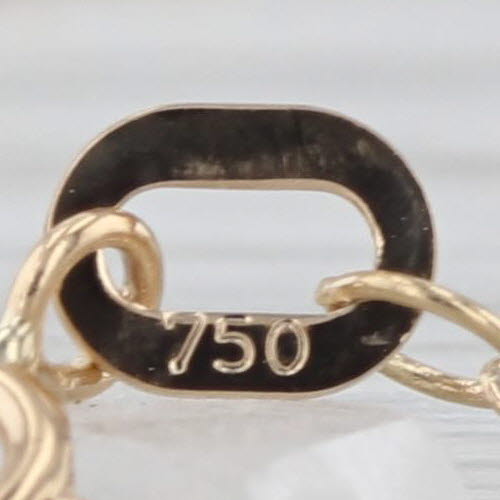 Cable Chain Necklace 18k Yellow Gold 17.75" 1.3mm