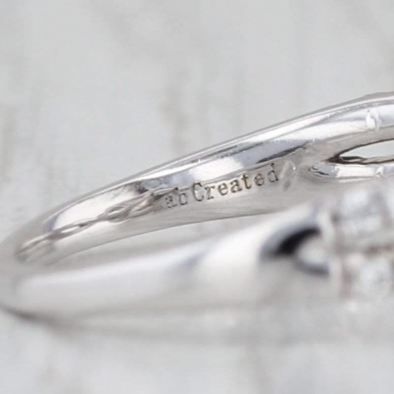 1.44ctw Lab Created Diamond Halo Engagement Ring 14k White Gold Size 6.75 GSI