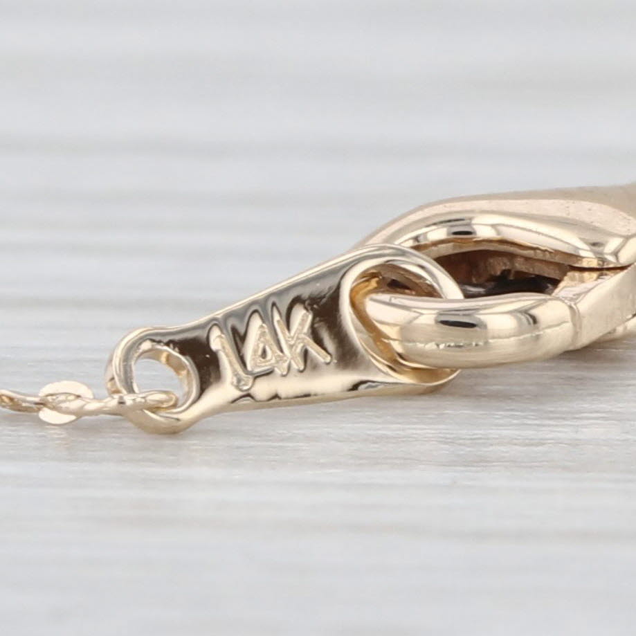 Cubic Zirconias Cross Pendant Necklace 14k Yellow Gold 16" 18" Cable Chain