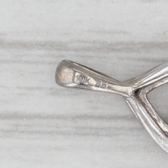 0.24ctw Floating Diamond Teardrop Pendant 10k White Gold Small Drop