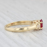 1.18ctw Oval Ruby Diamond Ring 18k Yellow Gold Size 7 Engagement GIA