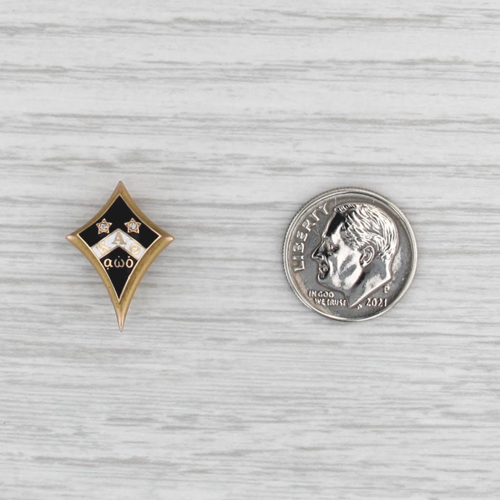 Kappa Alpha Theta Badge 14k Gold Diamonds 1921 Vintage Sorority Pin