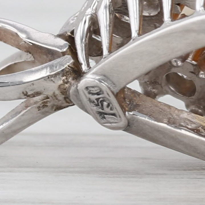 3.40ctw Golden Topaz Diamond Halo Pendant 10k 18k Gold Teardrop