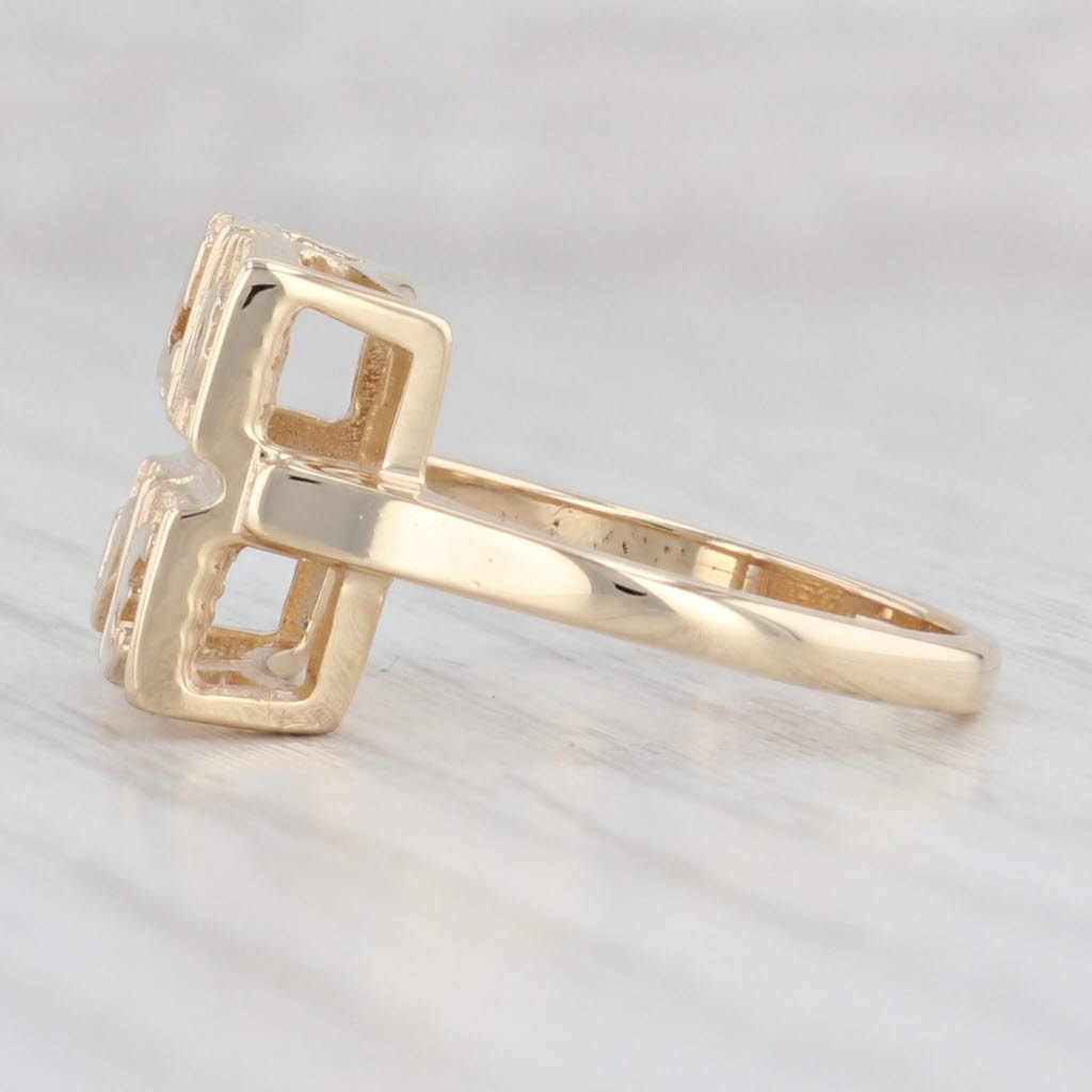 Light Gray LOVE Blocks Ring 14k Yellow Gold Size 6.5 Gift Keepsake