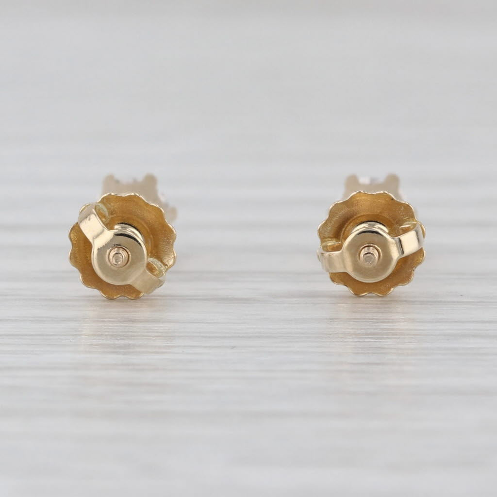 0.48ctw Diamond Solitaire Stud Earrings 14k Yellow Gold Round Brilliant Studs