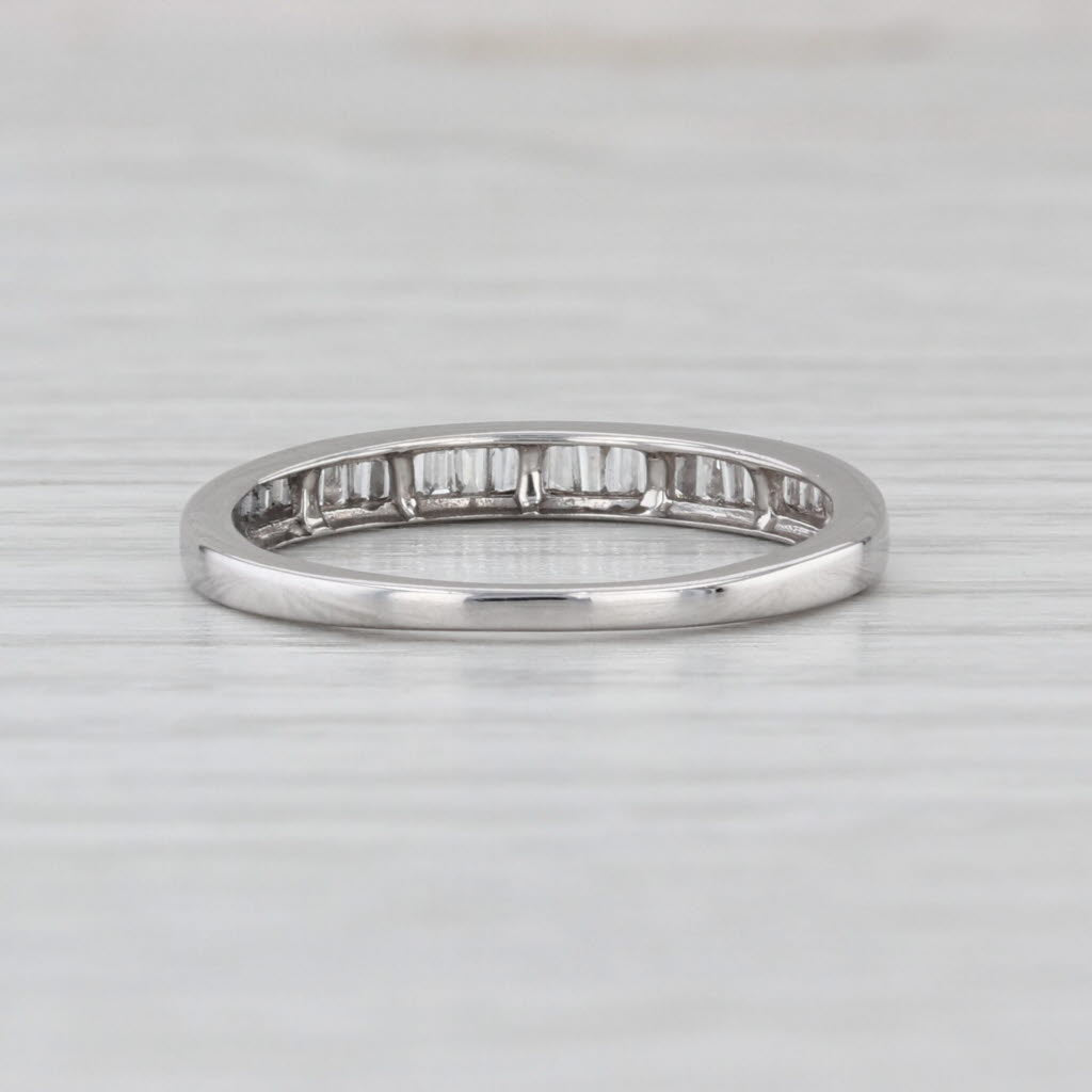 0.25ctw Diamond Wedding Band 14k White Gold Size 6.5 Stackable Ring