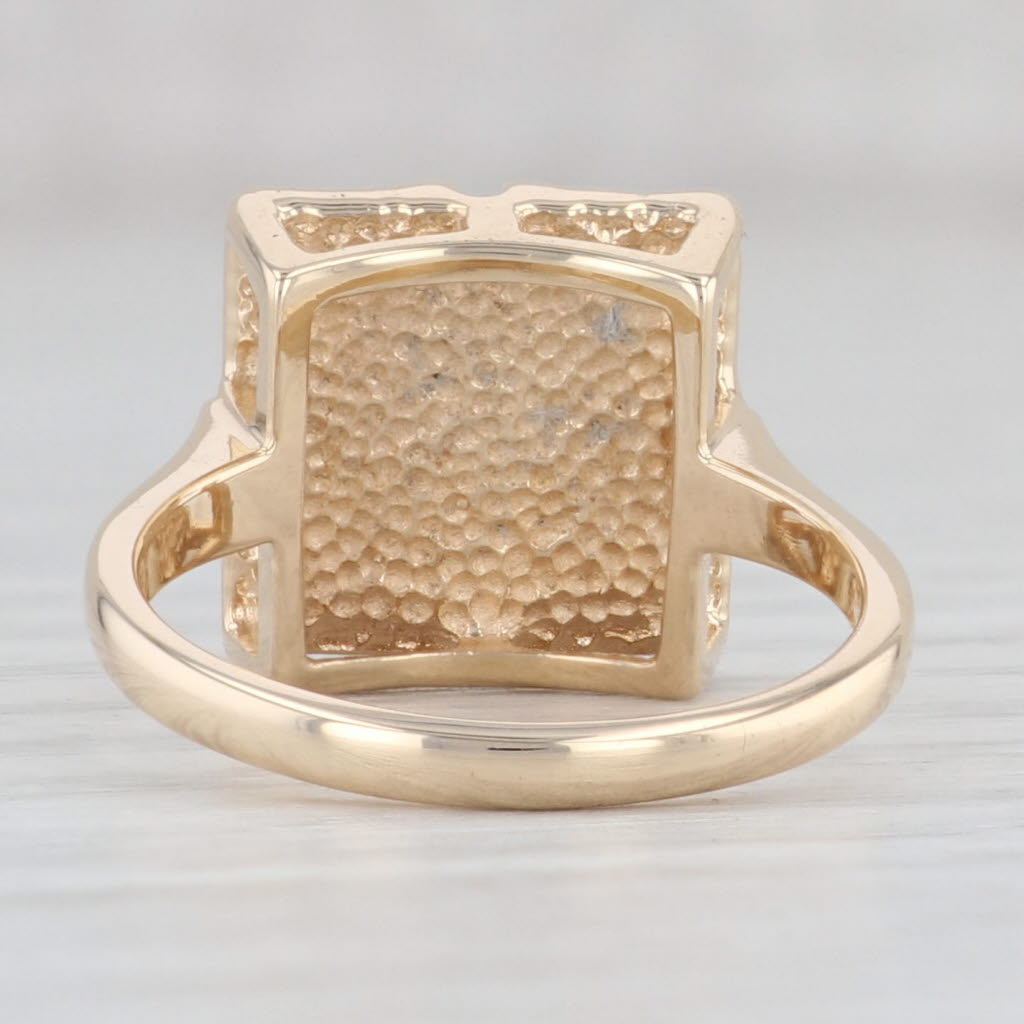 Light Gray LOVE Blocks Ring 14k Yellow Gold Size 6.5 Gift Keepsake