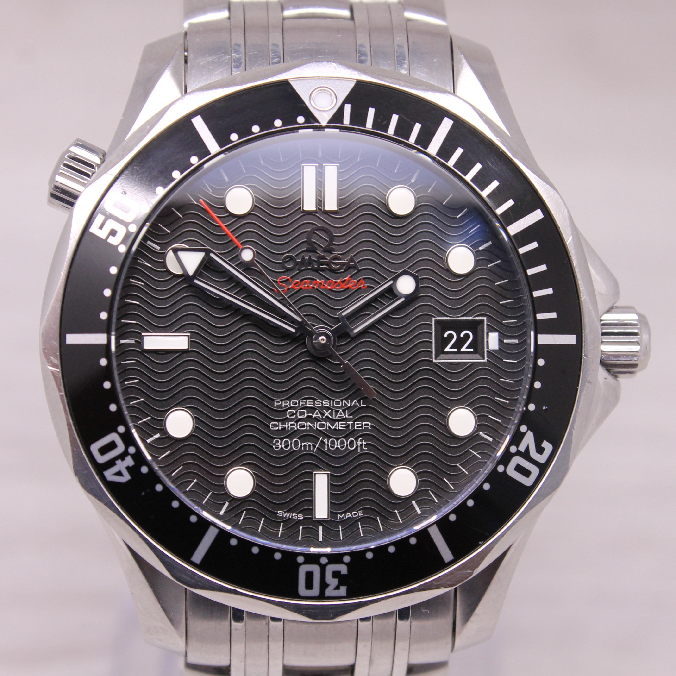 Omega Seamaster Professional 300m 41mm Steel Automatic Divers Watch w Box Cards