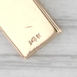 Vintage Love Letter Charm 14k Yellow Gold Small Drop Pendant Moving Parts