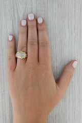 Rosy Brown 0.16ctw Diamond Ring 10k Yellow Gold Size 7.25