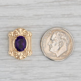 1.13ct Amethyst Slide Bracelet Charm 14k Yellow Gold Vintage Daffer