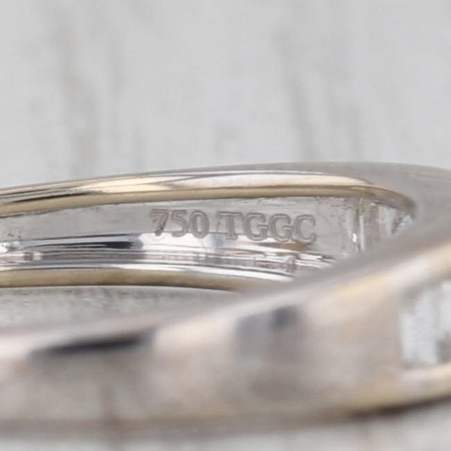 0.33ctw Diamond Wedding Band 18k White Gold Size 6 Stackable Ring COA Tomas Rae