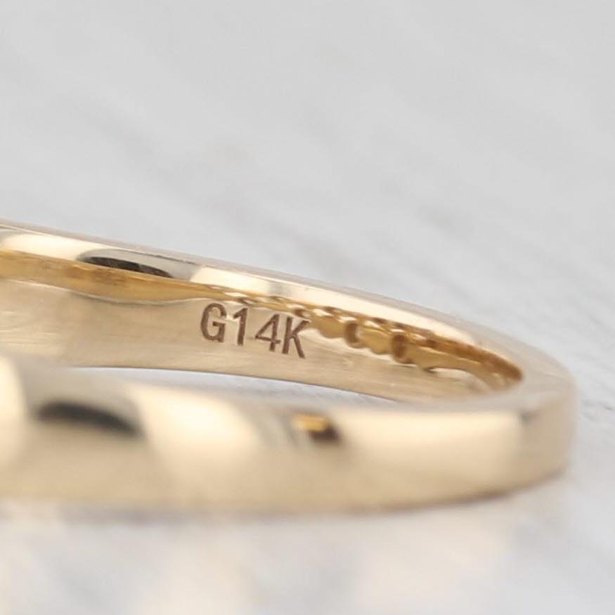 Light Gray New 0.16ctw Diamond Wedding Band 14k Yellow Gold Stackable Anniversary Ring 6.5