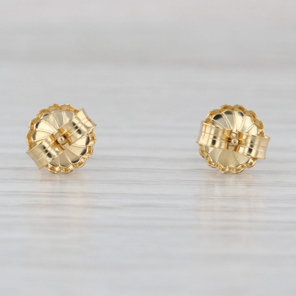 0.26ctw Diamond Solitaire Stud Earrings 14k Yellow Gold Round Bezel Set Studs