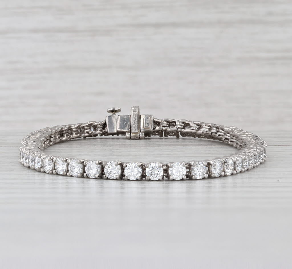 5.60ctw VS2 Diamond Tennis Bracelet 950 Platinum 6.75" 3.1mm D Vatche