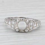 New Semi Mount Engagement Ring Diamond 18k White Gold Size 7 Whitehouse