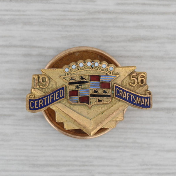 Cadillac Certified Craftsman Service Pin 1956 Car Logo Keepsake Award