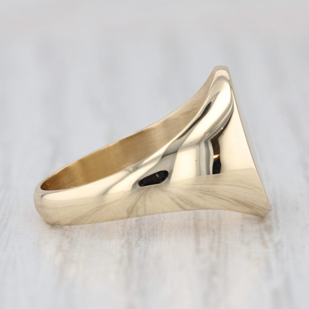 Engravable Signet Ring 14k Yellow Gold Size 7.75