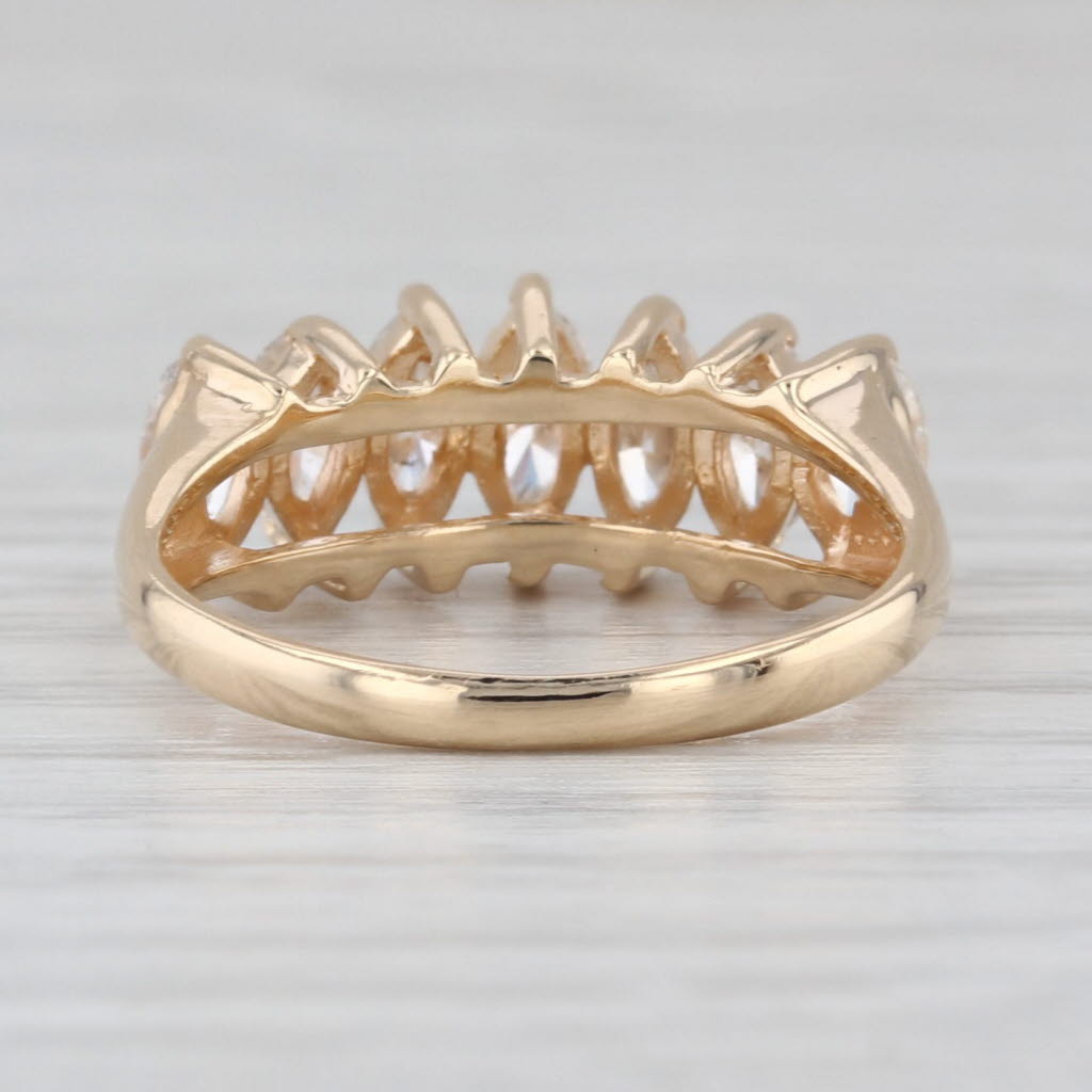 0.87ctw Marquise Diamond Ring 14k Yellow Gold Stackable Wedding Size 4.75