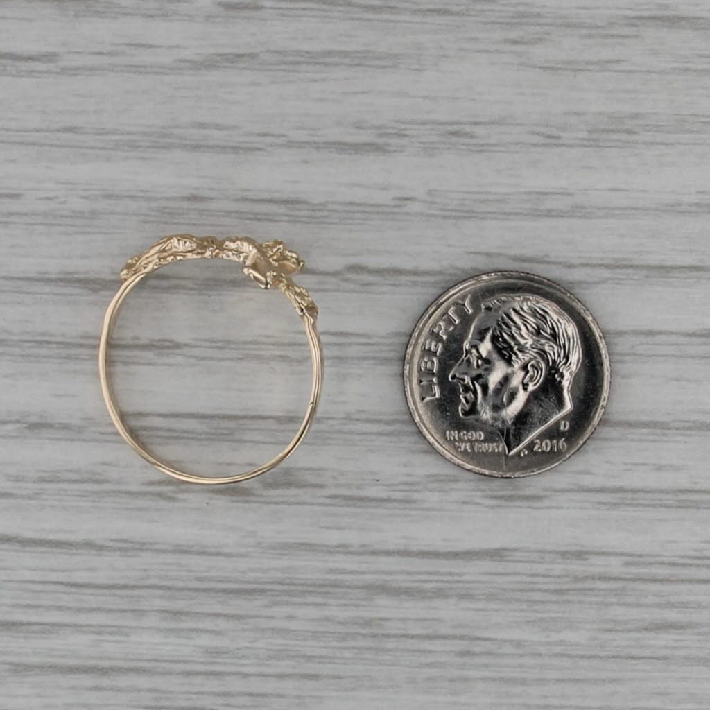 Crucifix Cross Ring 10k Yellow Gold Religious Jewelry Size 8.5