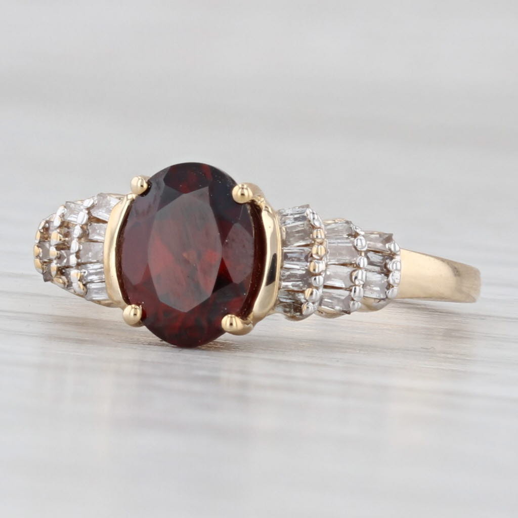 Light Gray 1.90ctw Brown Zircon Diamond Ring 14k Yellow Gold Size 6