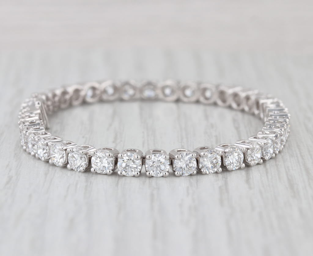 New 11.13ctw Lab Grown Diamond Tennis Bracelet 14k White Gold 6.75" 4.3mm