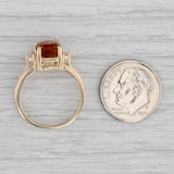 Gray 1.75ctw Orange Citrine Diamond Ring 14k Yellow Gold Size 6.5