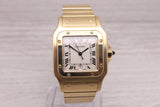 Gray Cartier Santos Galbee 18k Yellow Gold 29mm Quartz Watch ref.887901