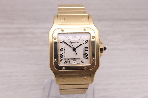 Cartier Santos Galbee 18k Yellow Gold 29mm Quartz Watch ref.887901