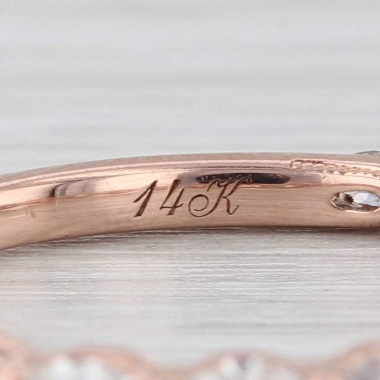 Neil Lane 0.48ctw Diamond Stackable Ring 14k Rose Gold Wedding Anniversary Band
