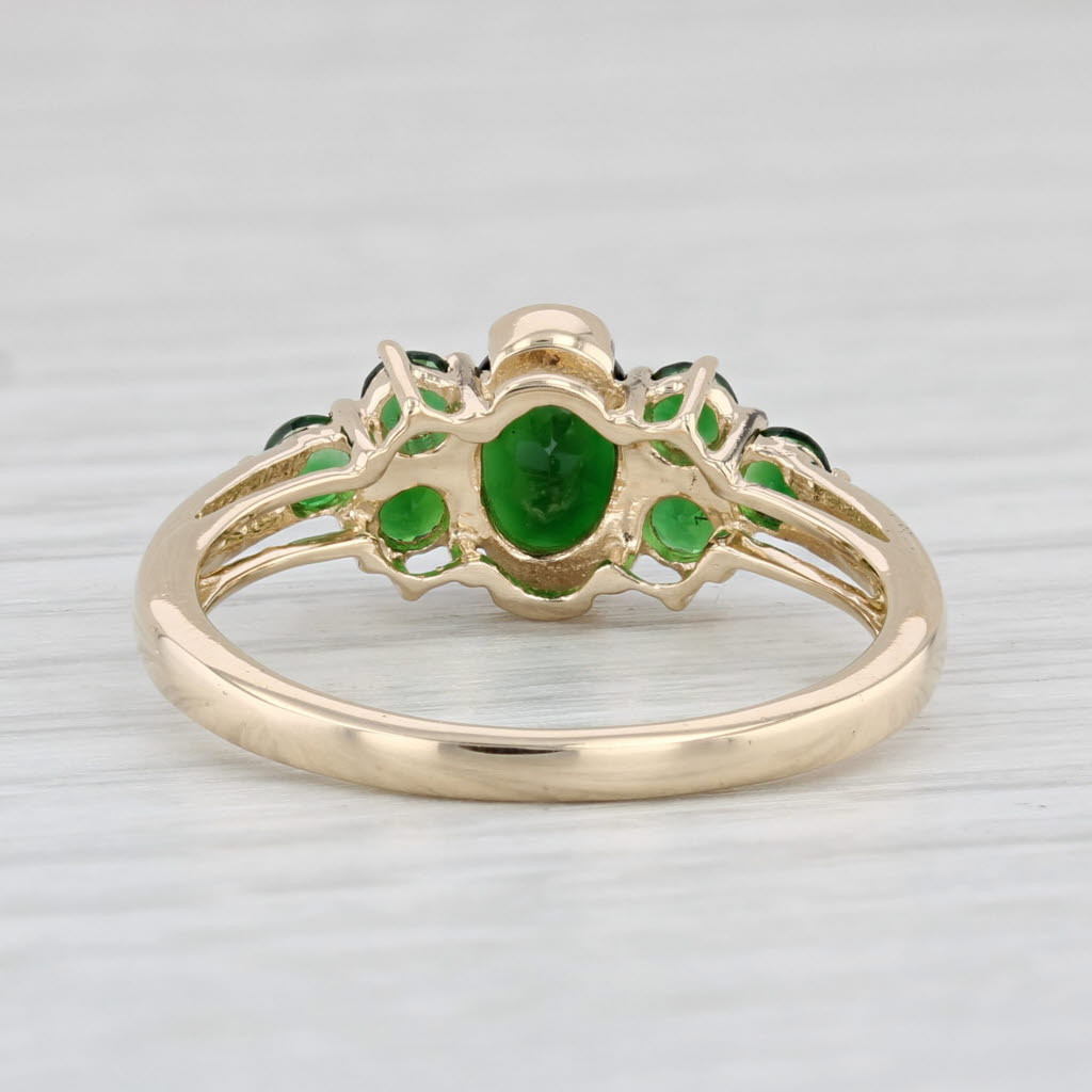 Light Gray 1.64ctw Green Chrome Tourmaline Ring 14k Yellow Gold Size 8