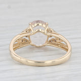 2.57ctw Morganite Diamond Ring 14k Yellow Gold Size 9 Oval Engagement