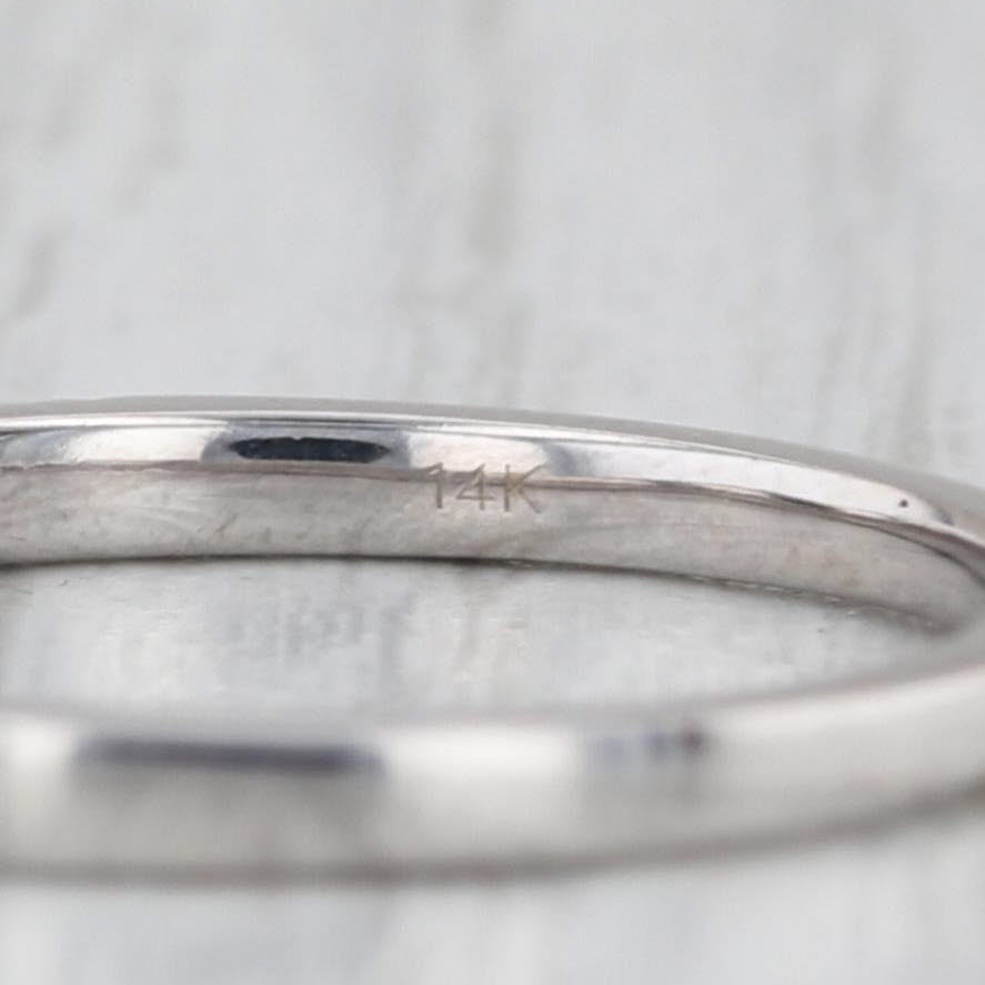 0.14ctw Diamond Wedding Anniversary Band 14k White Gold Size 7.5 Stackable Ring
