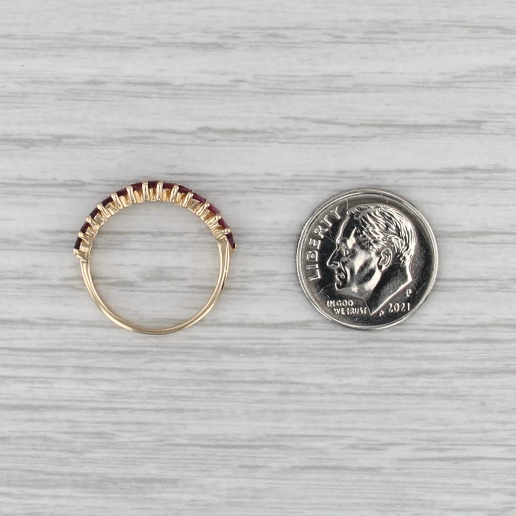 0.50ctw Ruby Stackable Band 14k Yellow Gold Size 5.25 Ring