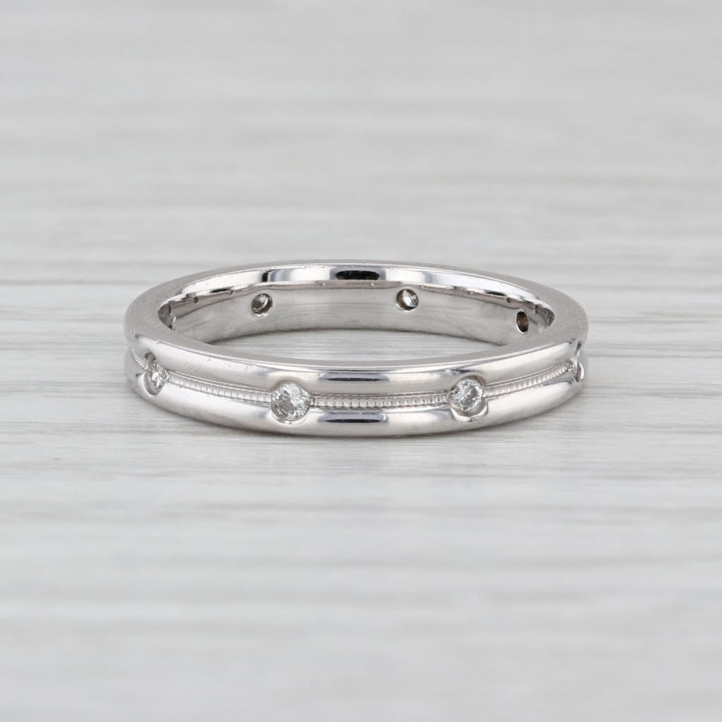 Fredrick Goldman 0.12ctw Diamond Eternity Wedding Band 14k Gold Stackable Ring