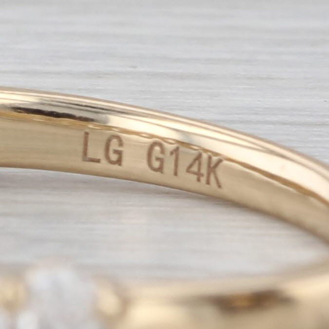 New 1.17ctw Lab Grown Diamond Wedding Band 14k Yellow Gold Stackable Ring
