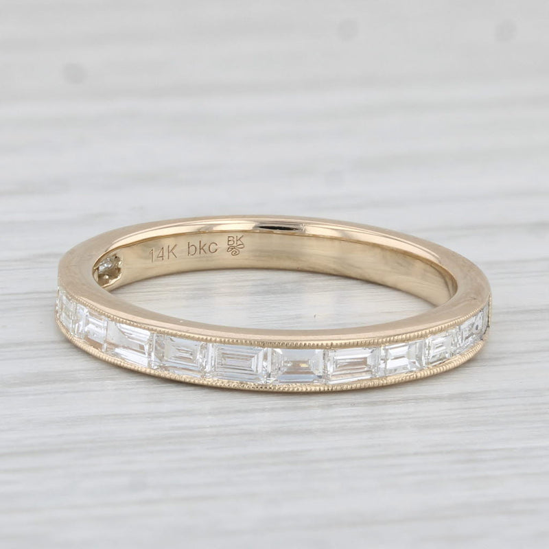 New Beverley K 0.65ctw Diamond Wedding Band 14k Gold Size 6.75 Stackable Ring