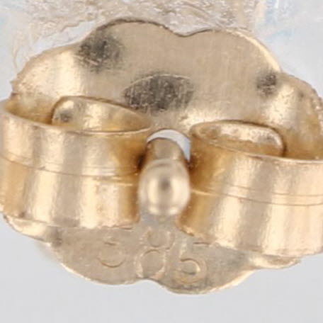 1.20ctw Light Blue Topaz Stud Earrings 14k Yellow Gold Round Solitaire Studs