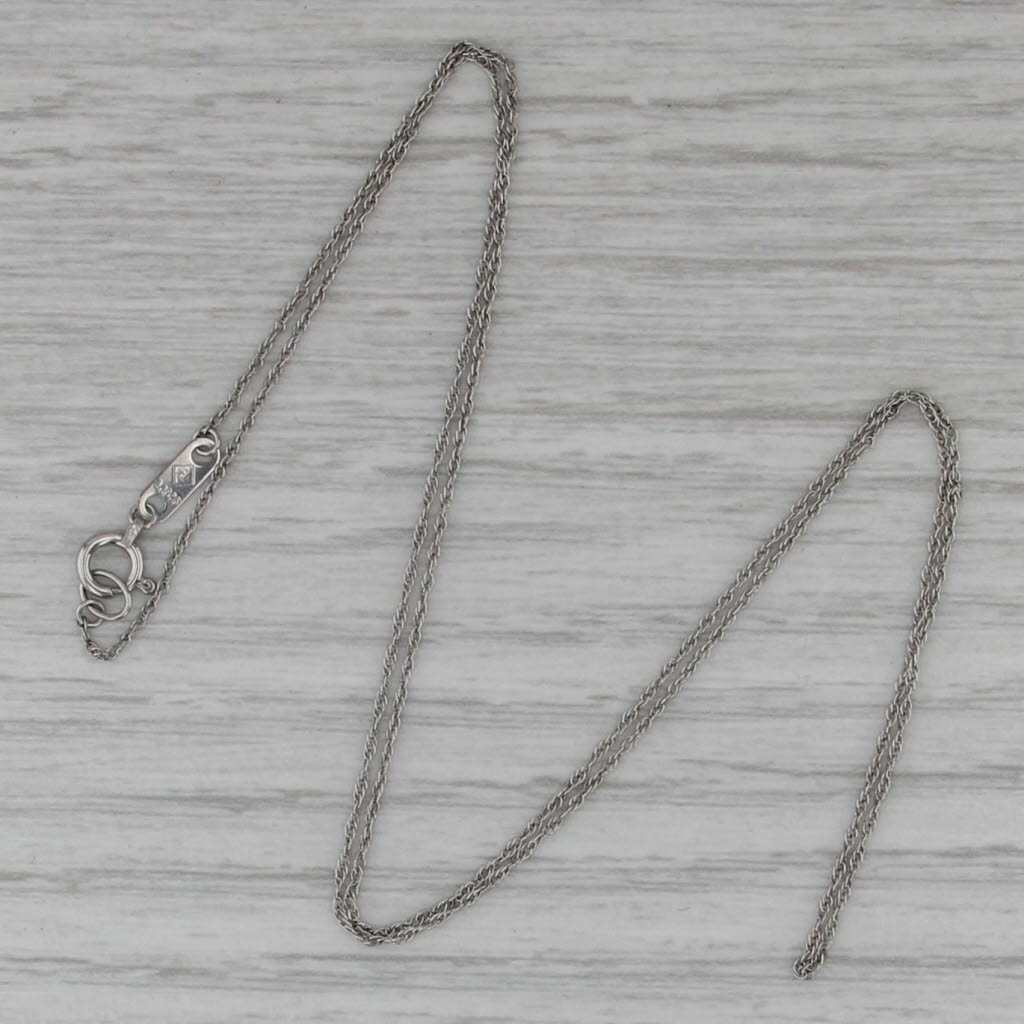 18" 1mm Rope Chain Necklace 950 Platinum