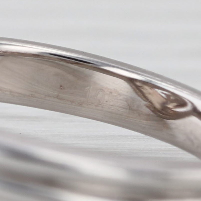 0.36ctw Diamond Teardrop Halo Ring 10k White Gold Size 6.75 Engagement