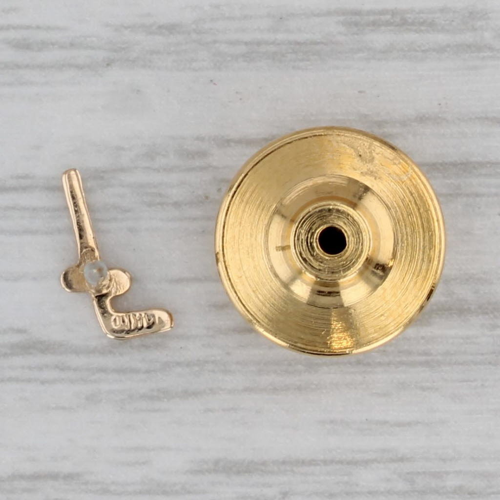 Gray Small Tubal Cane Masonic Lapel Pin 14k Yellow Gold