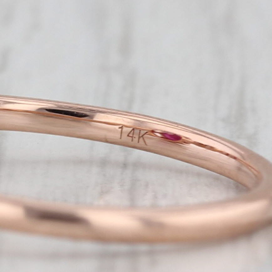 Luxoro 1.50ct Ruby Round Brilliant Solitaire Ring 14k Rose Gold Size 8