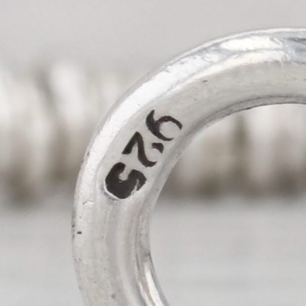 Layered Ring Circle Bead Bracelet Sterling Silver 6.5" 4.7mm Toggle Clasp