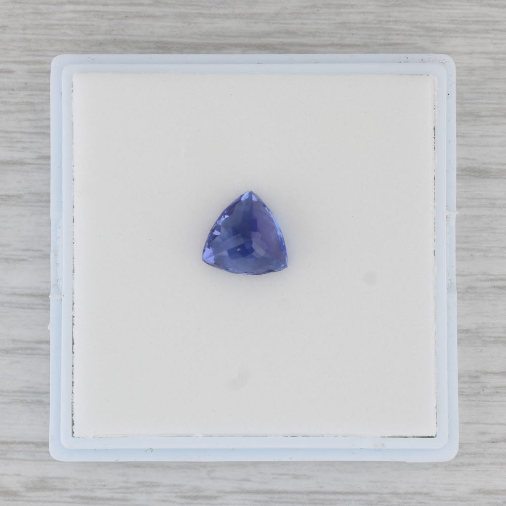 Gray 5.05ct Tanzanite Loose Gemstone for Setting IGI Trillion Solitaire 10.4mm