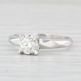 Light Gray 0.37ct Round Diamond Solitaire Engagement Ring 14k White Gold Size 6.25