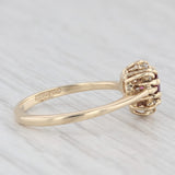 0.38ctw Ruby Diamond Halo Ring 14k Yellow Gold Size 5.75