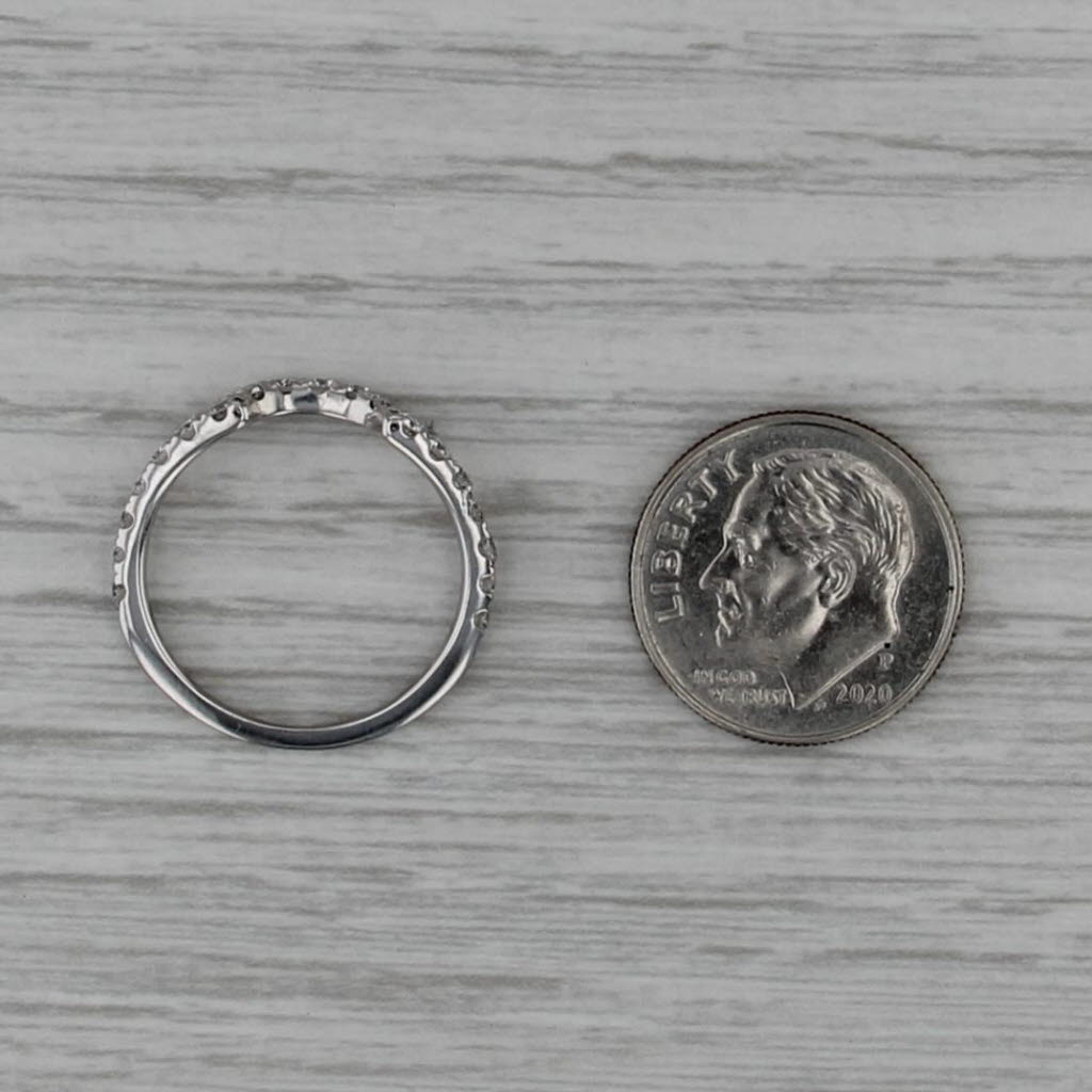 Neil Lane 0.50ctw Diamond Ring Guard Wedding Band 14k White Gold Size 6.25