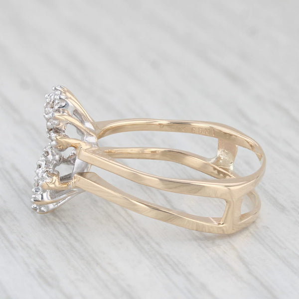 0.15ctw Diamond Ring Jacket Guard 14k Gold Size 7.5 Wedding Bridal