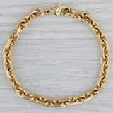 Tiffany & Co Cable Chain Bracelet 18k Yellow Gold 8.5" 6.5mm Germany Box Pouch