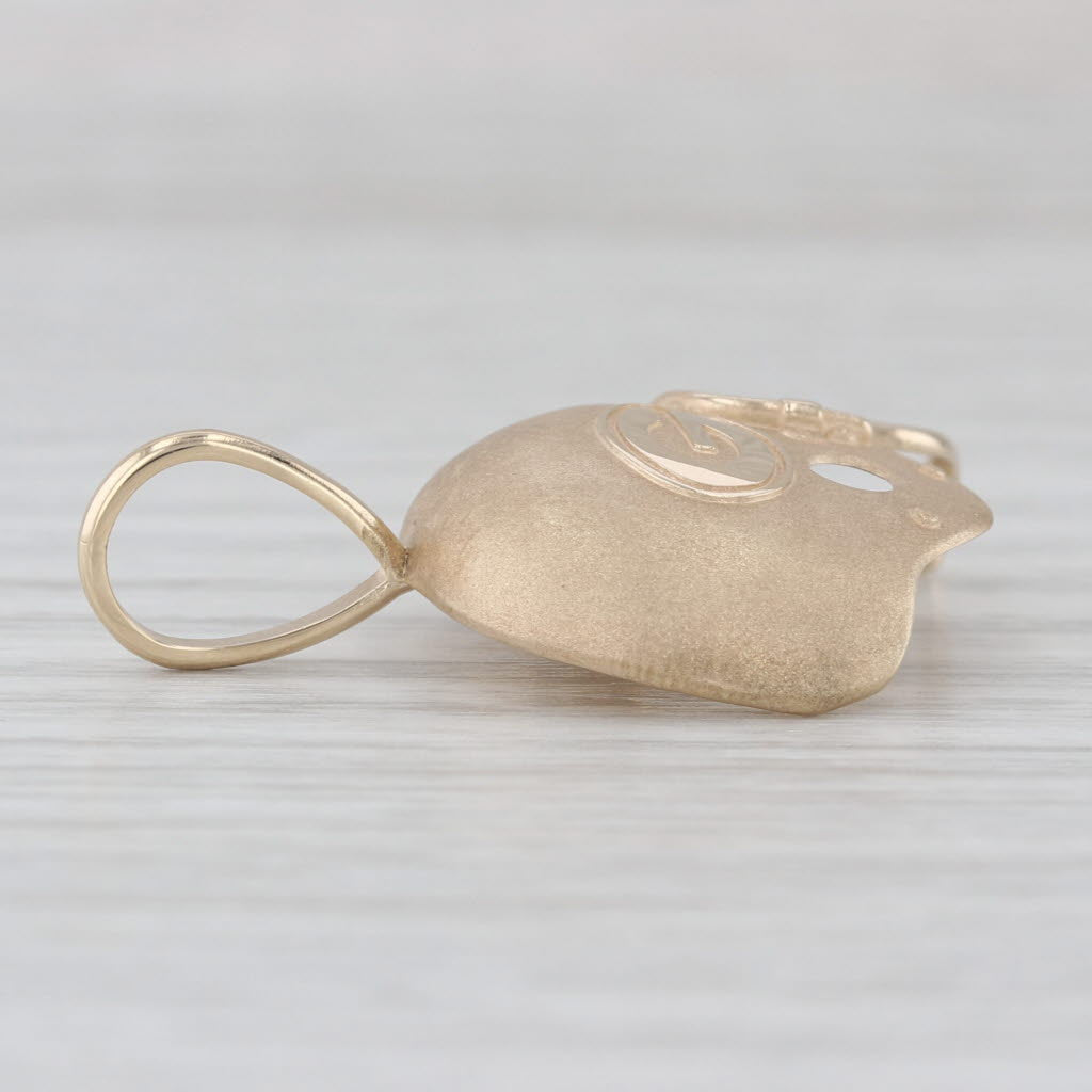 Greenbay Packers Helmet Pendant 14k Yellow Gold NFL Football Souvenir